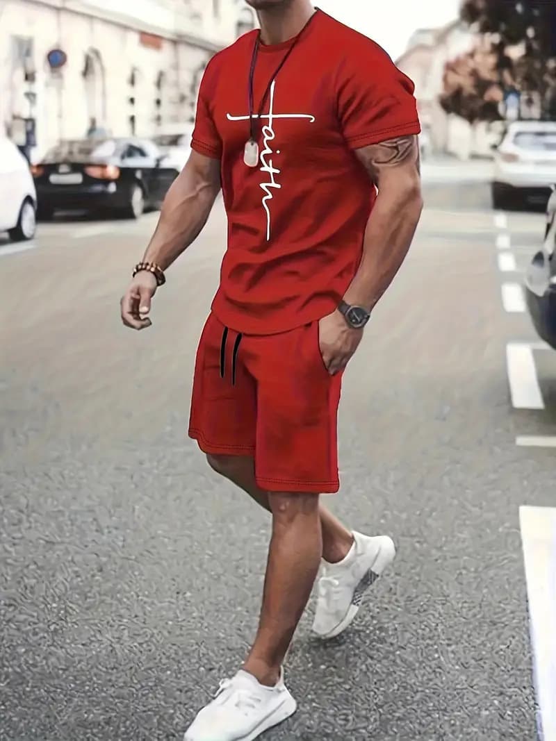 ゴルフ ウェア メンズ シンプルラインスポーツウェア上下セット