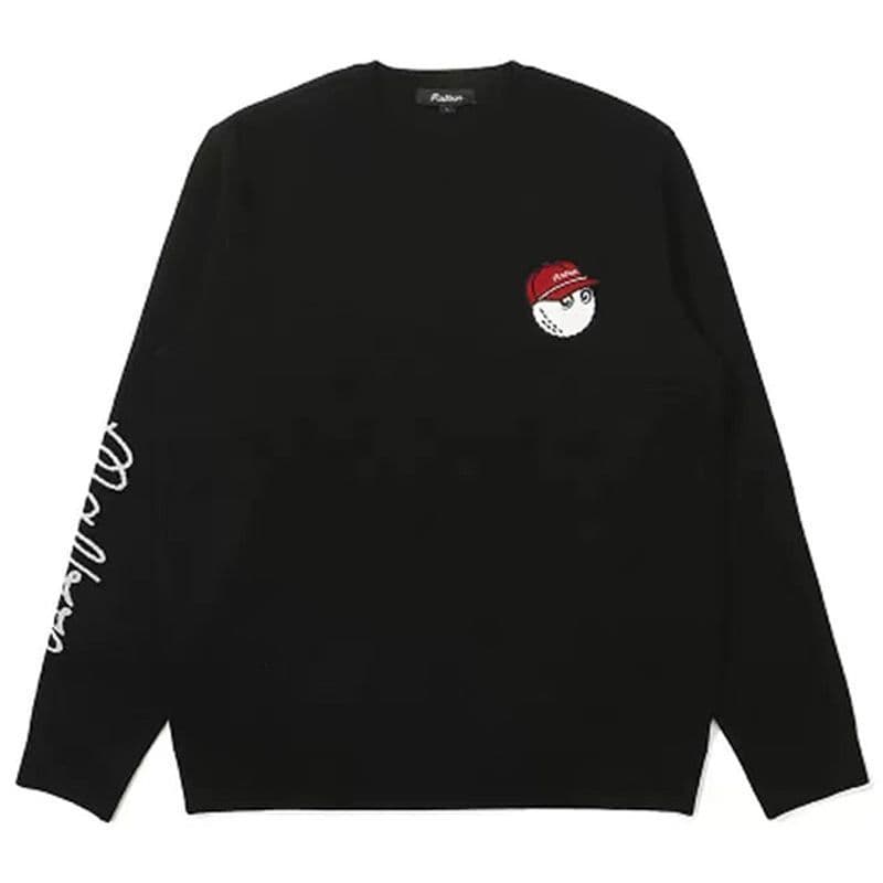 ゴルフ ウェア メンズ キャラクター刺繍入りゴルフニット